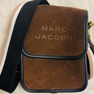 Marc Jacobs Real Suede  Crossbody Bag. Chocolet Brown